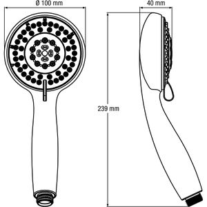 Produktbild für Handbrause Cornat Carballo, verchromt