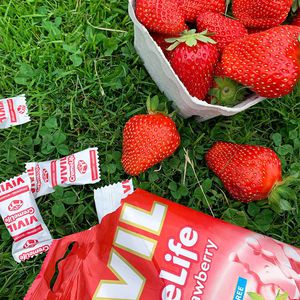 Produktbild für Fruchtbonbons Vivil Creme Life Erdbeere zuckerfrei