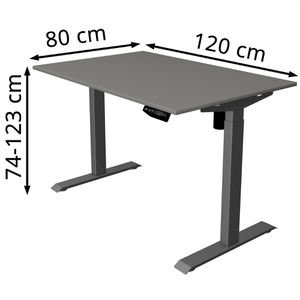 Produktbild für Schreibtisch Kerkmann Move 1, graphit / anthrazit