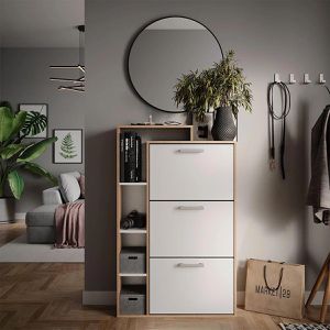 Produktbild für Schuhschrank Vicco Orlando, sonoma eiche / weiß