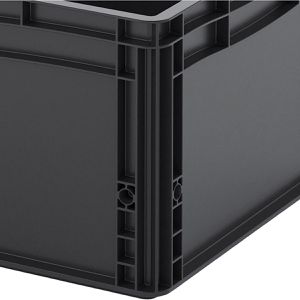 Produktbild für Eurobox AUER ESD EG 64/27 HG, schwarz, 56 Liter