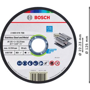 Produktbild für Trennscheibe Bosch PRO Stainless Steel and Metal, 22,23 mm