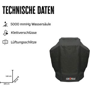 Produktbild für Grillabdeckung Grillfürst 19-010, aus Gewebematerial, schwarz