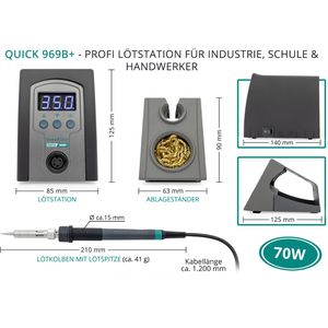Produktbild für Lötstation QUICK QU969B+, Set