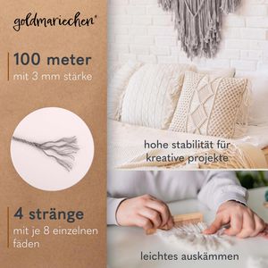Produktbild für Makramee-Garn goldmariechen Premium