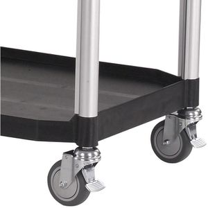 Produktbild für Servierwagen Böttcher-AG schwarz, Aluminium / Kunststoff