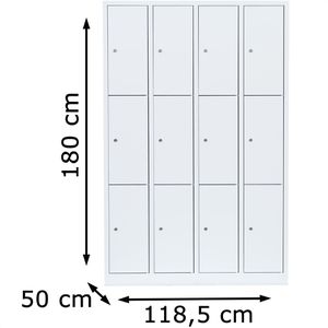 Produktbild für Schließfachschrank ClassiX X-520347, weiß