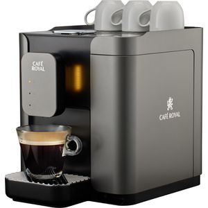 Cafe-Royal Kaffeepadmaschine CRpro-300, 1600 Watt, 2 Liter, mit Heißwasserfunktion, grau
