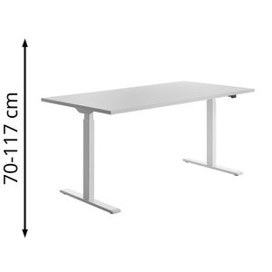 Produktbild für Schreibtisch Topstar E-Table, weiß / weiß