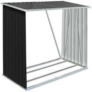 Produktbild für Holzunterstand vidaXL Holzlagerschuppen, anthrazit