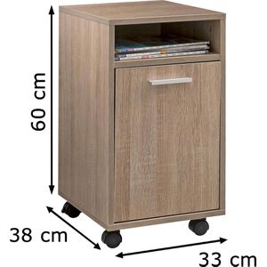 Produktbild für Rollcontainer Wohnling WL5.929, aus Holz, sonoma eiche