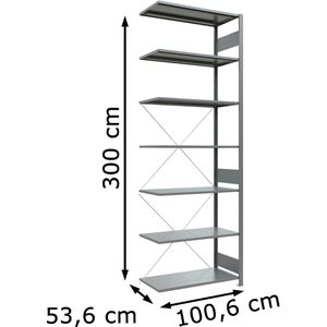 Produktbild für Anbauregal Schulte 12757, 7 Metallböden