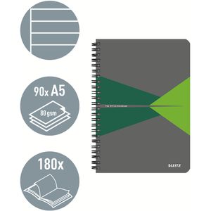 Produktbild für Collegeblock Leitz Office grün, 4459-10-55, A5