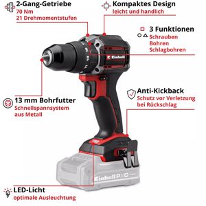 Produktbild für Akku-Schlagbohrschrauber Einhell-Professional TP-CD 18/70-C