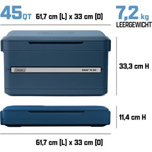 Produktbild für Kühlbox Coleman 45 QT Snap-N-Go, 42 Liter