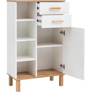 Produktbild für Highboard Schildmeyer Padua 142177, weiß, aus Holz