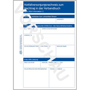 Produktbild für Meldeblock Zweckform Erste Hilfe 312, DSGVO konform