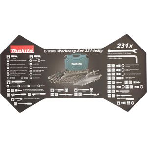 Produktbild für Werkzeugkoffer Makita E-17980, Werkzeug-Set
