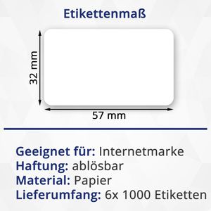 Produktbild für Dymo-Etiketten Böttcher-AG für Dymo 11354, weiß