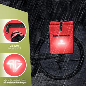 Produktbild für Gepäckträgertasche Radgeist RG-BP-RD-07, rot, 25 Liter