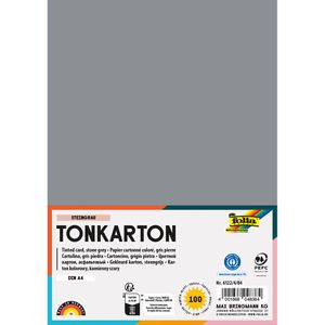 Folia Fotokarton 6122/4/84, A4, steingrau, 220g/m², 100 Blatt