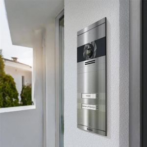 Produktbild für Türsprechanlage Metzler VDM10 2.0 silber, 2 Monitore, LAN