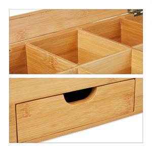 Produktbild für Teebox Relaxdays 10027481, für Teebeutel, natur, aus Bambus
