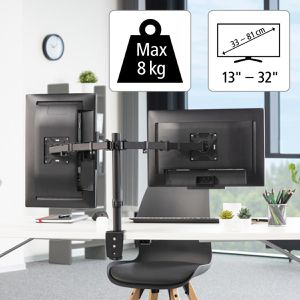 Produktbild für Monitorhalterung Hama 220903, VESA 75x75 &amp; 100x100 mm