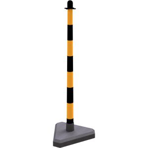 Absperrpfosten Schake 4040KBS, schwarz/gelb, aus Kunststoff