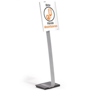 Produktbild für Infoständer Durable 4813-23 aus Aluminium, silber, A3