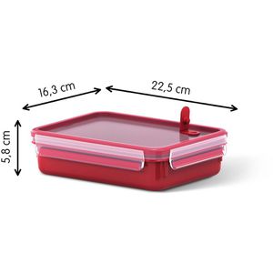 Produktbild für Mikrowellengeschirr Emsa Clip &amp; Micro, rot, aus Kunststoff