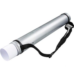 Produktbild für Zeichenrollenköcher Rumold ZR6614, mit Tragegurt, silber