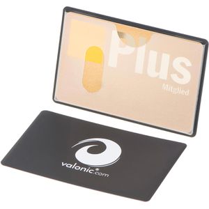 Produktbild für Kreditkartenhülle valonic transparent, oben offen