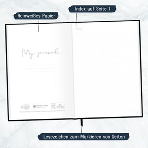 Produktbild für Notizbuch paper&amp;you Journal Black Edition, Karton Softcover