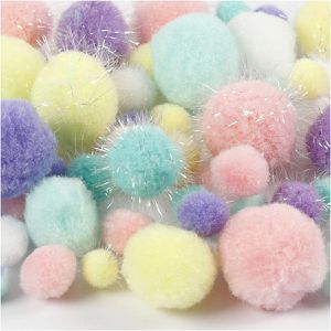 Produktbild für Pompons Creativ-Company 51895, Glitzer-Pastell