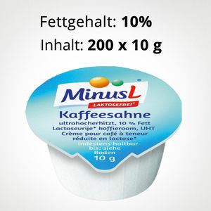 Produktbild für Kaffeesahne MinusL Fettgehalt 10 %, laktosefrei