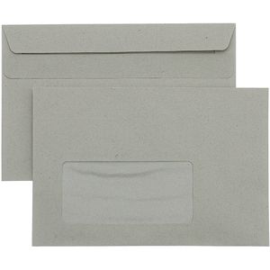 Produktbild für Briefumschläge kaenguruh Recycling grau, C6