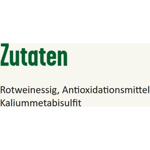 Produktbild für Tafelessig Kühne aus Rotwein, 6% Säure