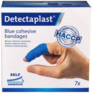 Fixierbinden Detectaplast blau, 7 Stück