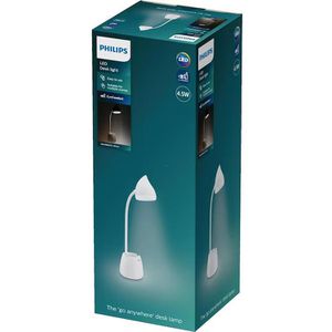 Produktbild für Schreibtischlampe Philips Hat, weiß, LED, dimmbar