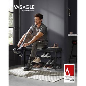 Produktbild für Schuhbank Vasagle EKHO, schwarz, aus Metall