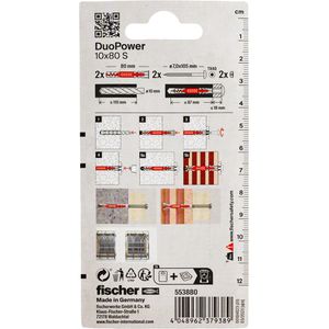 Produktbild für Schrauben-Dübel-Set Fischer 553880, Ready2Fix Fensterschutz