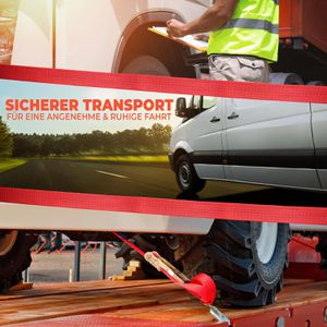 Produktbild für Spanngurt NTG rot, mit Haken &amp; Ratsche