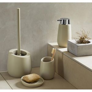 Produktbild für Zahnputzbecher Wenko Badi, beige, aus Keramik