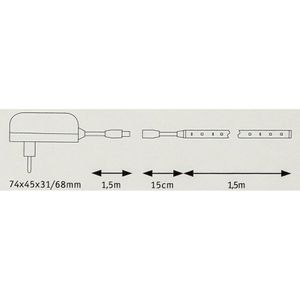 Produktbild für LED-Streifen Paulmann SimpLED 78953, warmweiß
