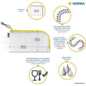 Produktbild für Reißverschlussbeutel Herma 20011, Universaltasche, A5