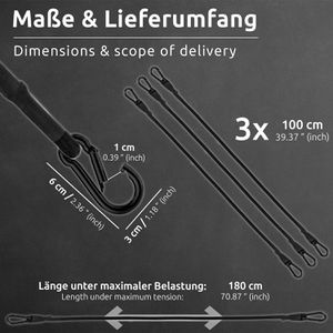 Produktbild für Gepäckspanner ECENCE 72010106, mit Karabiner