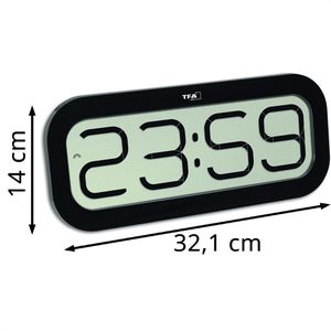 Produktbild für Wanduhr TFA 60.4514.01 Bimbam, Kunststoff, digital, Funkuhr