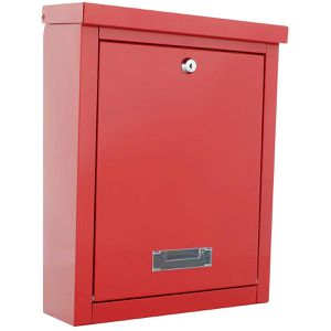 Produktbild für Briefkasten Rottner T04504, Brighton, rot, aus Edelstahl
