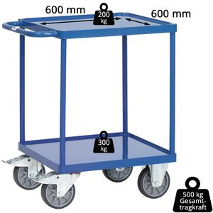 Produktbild für Tischwagen Fetra 2496W, aus Metall